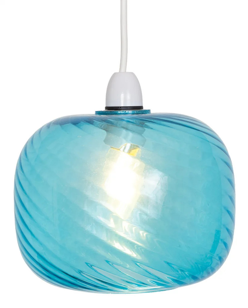 Lampshade Blue Jesmond Glass Shade Only Oaks Lighting 9432 NE BL