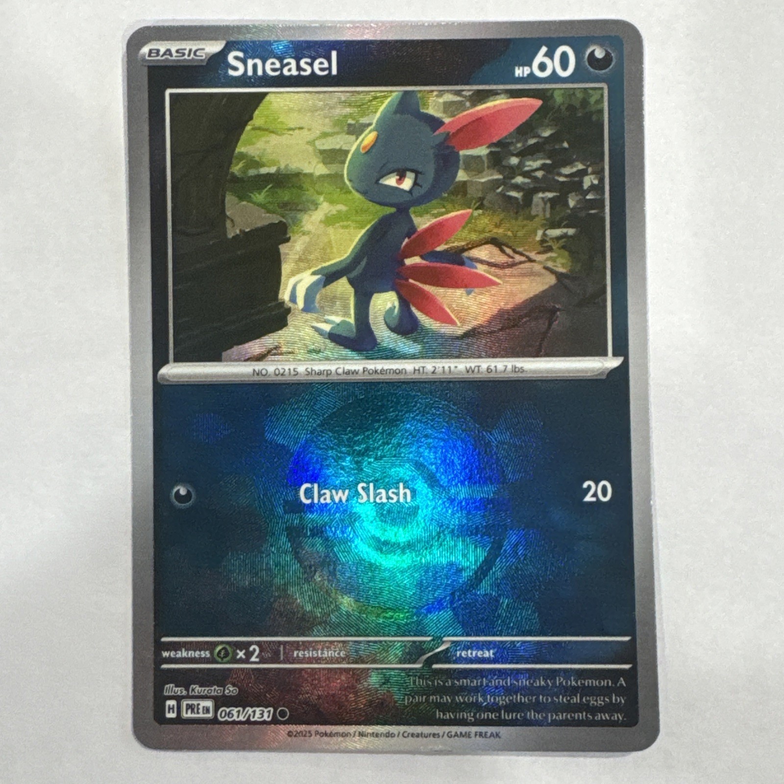 Sneasel 061/131 Prismatic Evolutions Poke Ball Pattern Pokemon TCG Card NM