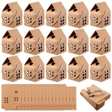 60 PCS House Shaped Gift Boxes, Paper Candy Cardboard Treat, Wedding Party Decor