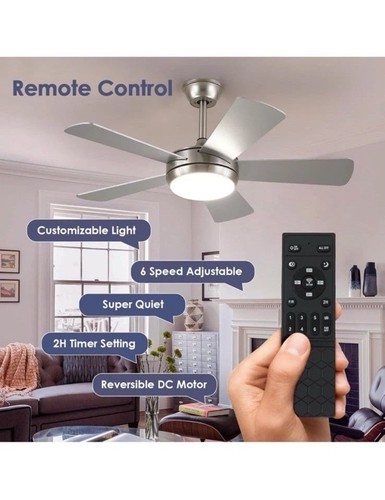 Modern Ceiling Fan with Lights and Remote Control/APP - Picture 2 of 3