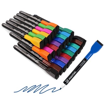 Whiteboard Marker 24er Set Magnetisch Trocken Abwischbar Fein  Farben