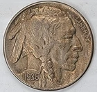 1936-S Buffalo - Nickel Very Fine Condition - FULL OF DETAIL