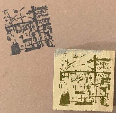 Rubber Stamp Journal Art Chamil Garden Cafe Limited Edition C5