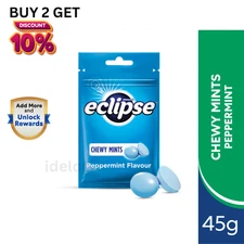 Chewy Mints Wrigleys Eclipse Peppermint Flavour Refresh Breath New 5 Pack x 45g