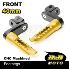 BOB 40mm Lower Rider Footpegs GOLD For Kawasaki Z125 16 17 18 19 20