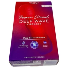 Trojan Vibrations Power Wand Deep Wave Massager, 3 Speeds, Batteries Included