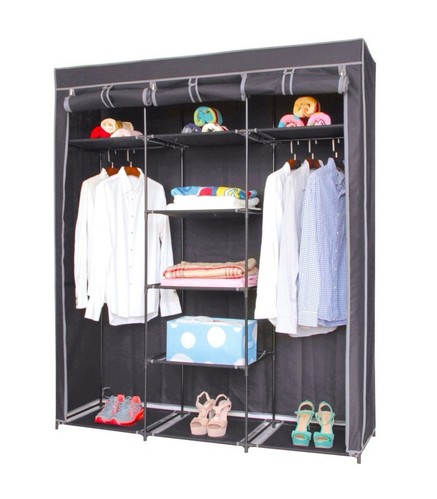 Faltschrank Stoffschrank Kleiderschrank faltbar 5 Ebenen 170x150x45cm - Bild 1 von 3