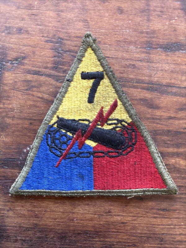 US Army 7th Armored Division Patch World War II