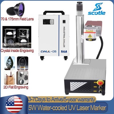 5W UV Crystal 3D Inside Engraving Laser Marking Machine Motorized Z with Chiller