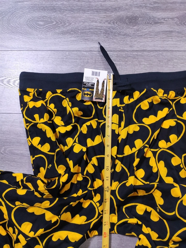 Batman Pajamas Adult 2XL Black DC Comics Lounge Pant Jogger PJs Superhero Mens - Image 4 of 4