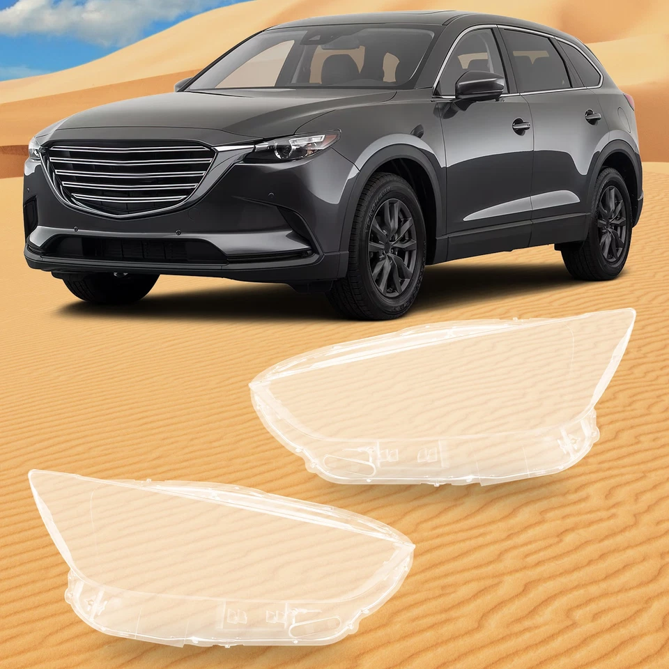 Left and Right Side Headlight Lens Cover for 2016-2021 Mazda CX-3 Foto 2 de 4