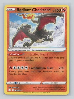 Radiant Charizard Holo Radiant Rare SWSH: Crown Zenith 020/159 NM