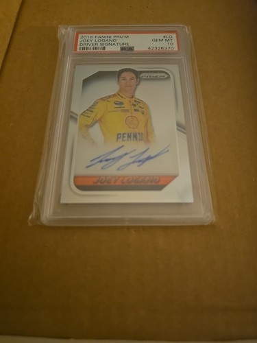 Joey Logano 2016 Panini Prizm Psa 10 Autograph Auto NASCAR - Picture 3 of 8
