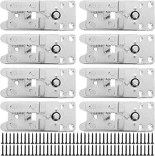 8PCS Sectional Couch Connectors, Galvanized Iron Sofa Connectors with 72pcs