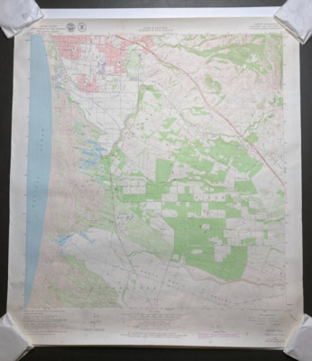 VTG OCEANO Topographical Map 24 x 27 San Luis Obispo California 1979