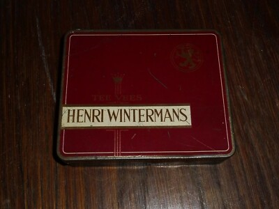 old tin / cigarette box Henri Wintermans tea Vees 12.5x10.5x2cm
