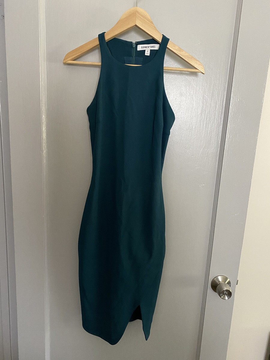 Elizabeth James Sexy Claire Dress Teal Green Sleeveless