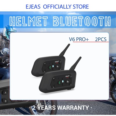 EJEAS V6 Motorrad Intercom Bluetooth Headset 6Reiter DSP-Rauschunterdrückung 2X