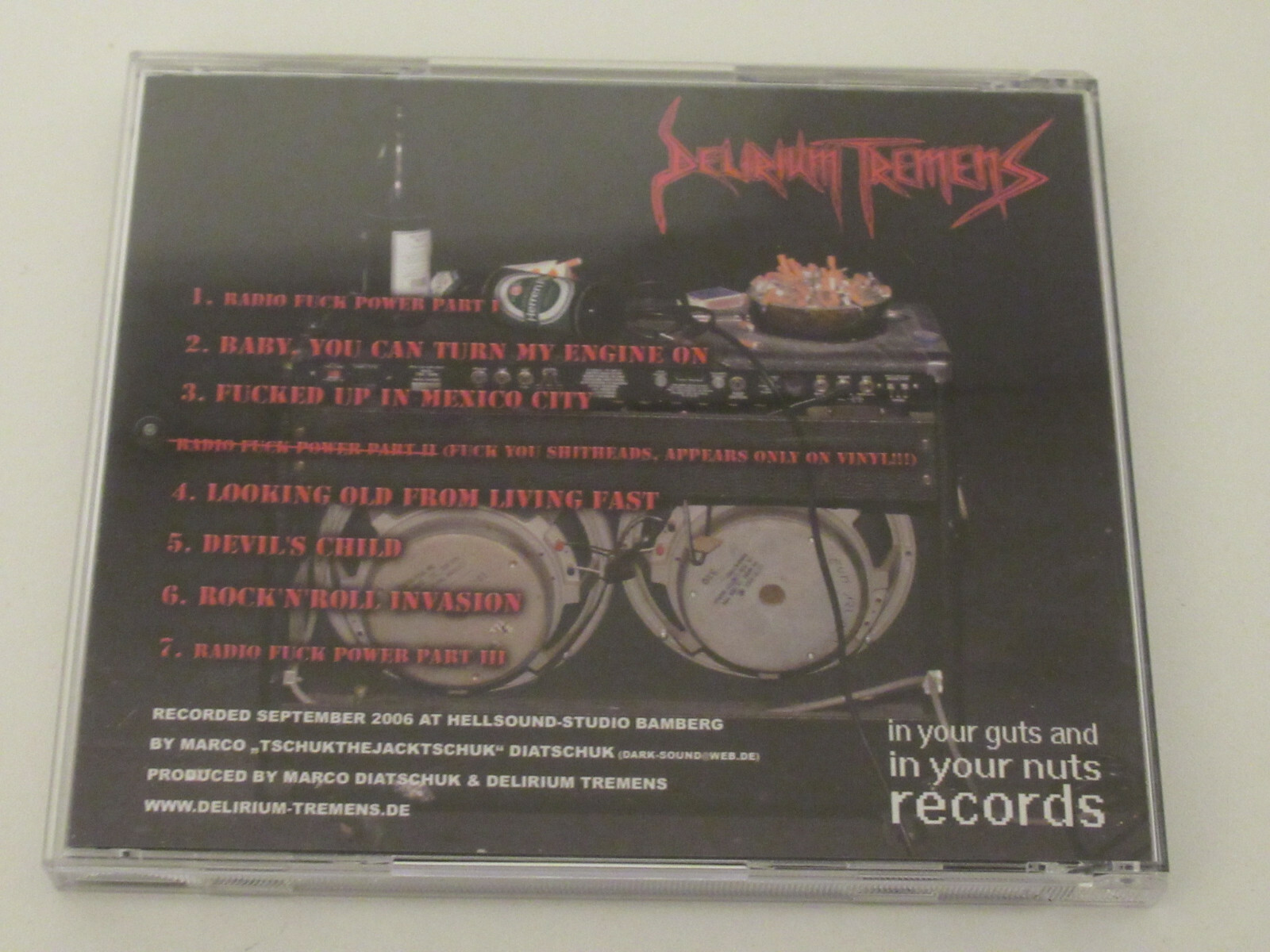 Delirium Tremens Drink, Kill, Fuck, Die The Rock'N'Roll EP / None