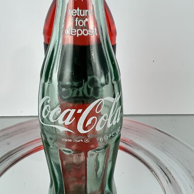 Vintage Coca-Cola Glass Bottle. 1988 Mfr. Las Vegas NV. 6 1/2 Oz