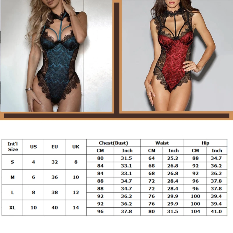 Sexy Nightwear Victoria Push Up Bra Secret Women Lingerie Bodysuit G-string Neck - Image 4 of 4