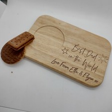 Personalised Best Dad in The World Drink Serving Board, Tea and Biscuit, Coffee 