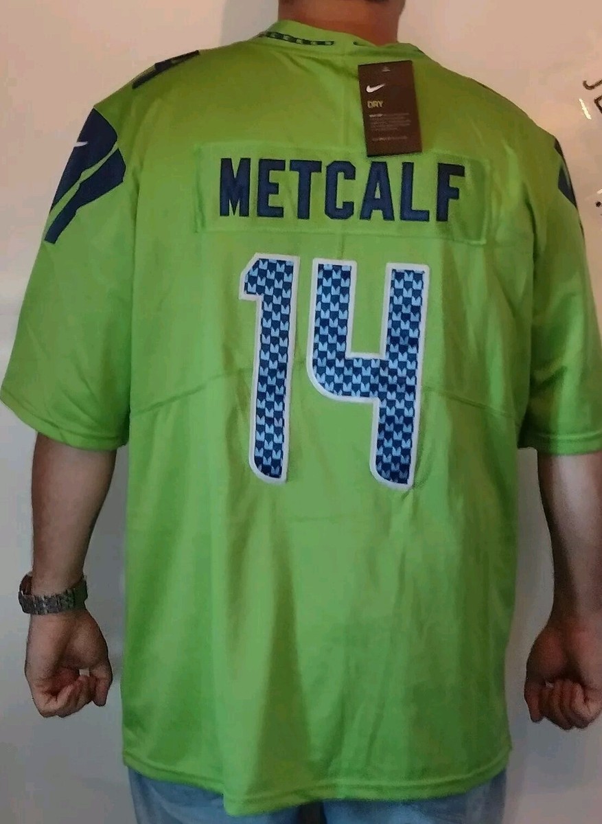 DK Metcalf Seattle Seahawks Green Jersey XL