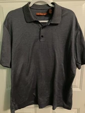 Axis Men's XL Golf Short Sleeve Shirt Polo Size XL Blue Mercerized Cotton