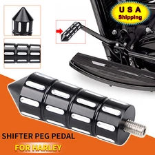 Black Cut Spike Shift Gear Lever Shifter Peg Pedal For Harley Electra Road Glide