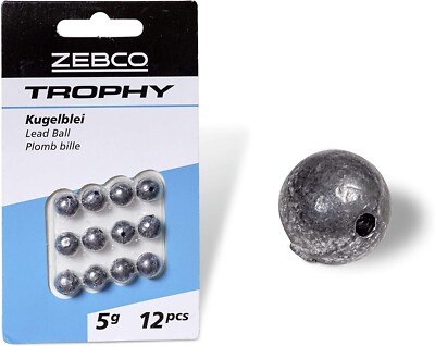Zebco Trophy Kugelblei Angelblei Blei Grundblei Angeln 20g 5 Stück 6292020