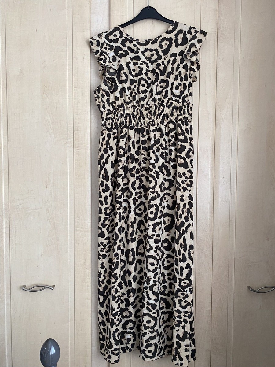 Ladies Leopard Print Sleeveless Maxi Size 16 (XL