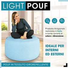 Pouf poggiapiedi tondo Ø 60 cm imbottitura sfoderabile per interno e esterno