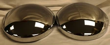 Commercial Truck Wheel Chrome Rear Hub Cap - Pair - MHDCG320