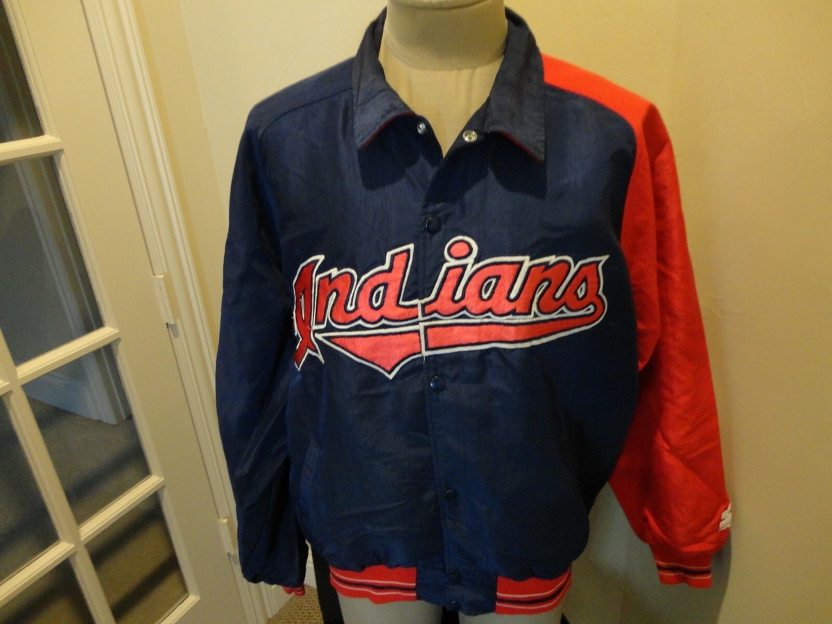 Vtg 90's Starter Diamond Collection Cleveland Indians Dugout