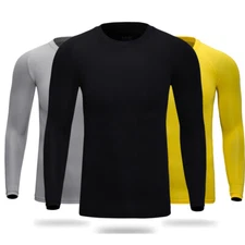 Men's Long Sleeve Compression Underwear Shirts Tops Base Layer Sports T-Shirt