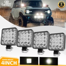 4Pcs Square LED Work Light Pods SPOT Lights For Truck Off Road 4X4 Tractor 12V