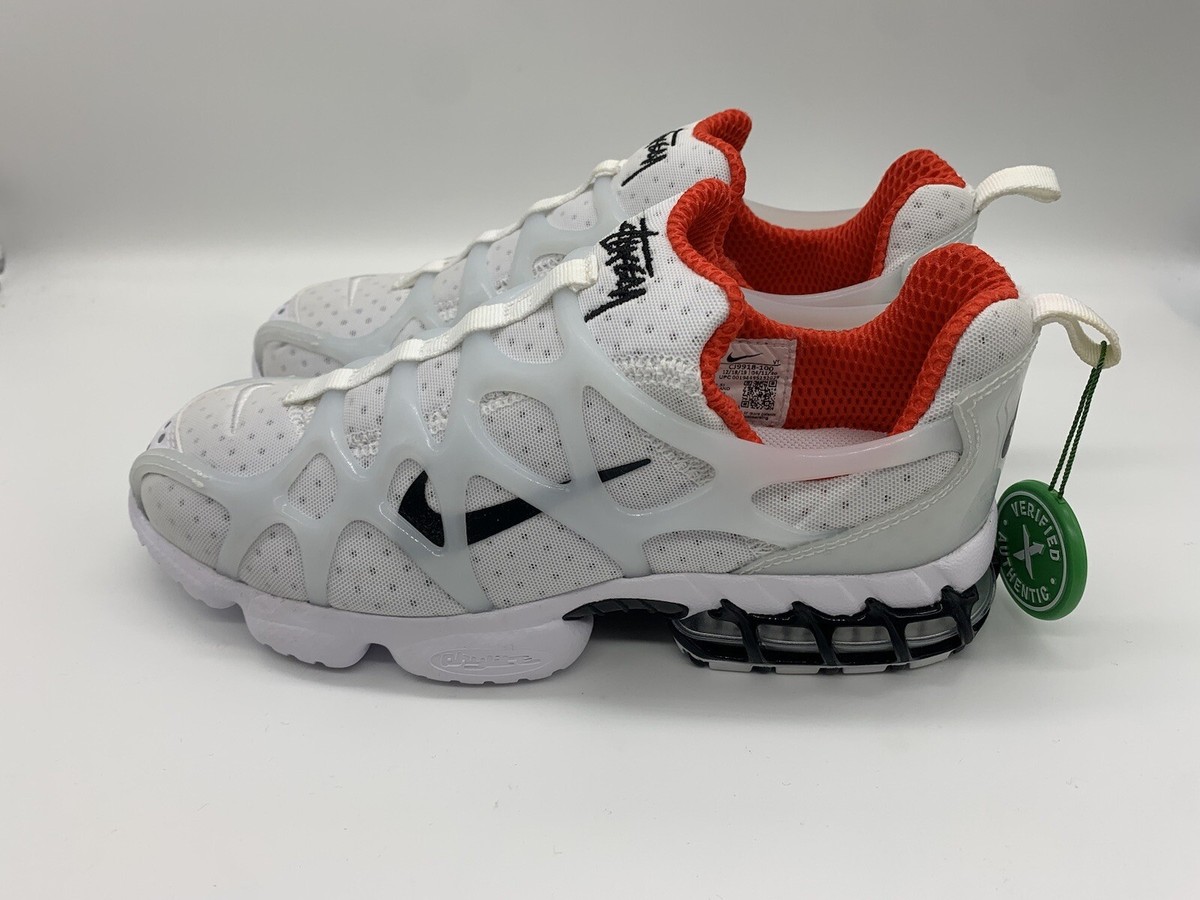 Nike x Stussy - Air Zoom Spiridon Kukini White Sneakers Mens Nike x Stussy - Air Zoom Spiridon Kukini White Sneakers Mens