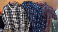 Boys Plaid button Shirts sz 4