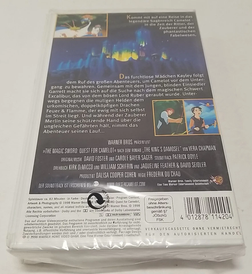 Das Magische Schwert The Magic Sword:Quest For Camelot GERMAN VHS New Sealed  - Image 2 of 4