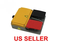 AceCrew Double Pedal Foot Switch, 15A, Heavy Duty Industrial ALL ALUMINUM CAST