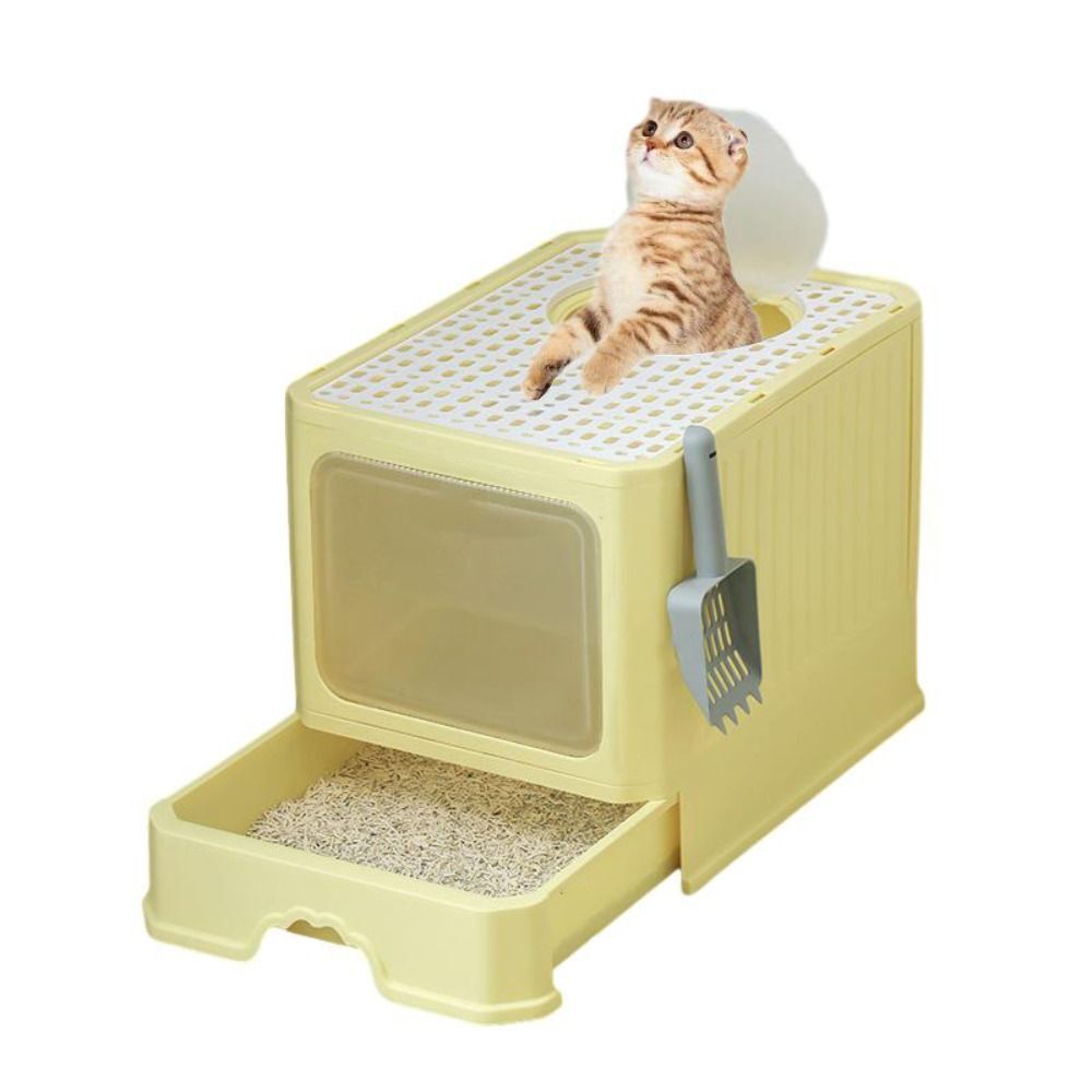 Drawer Type Cat Toilet Fully Enclosed Cat Poop Pot Cat Litter Basin Fat