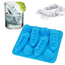 3D Eiswürfelform Titanic mit Eisberg in blau...