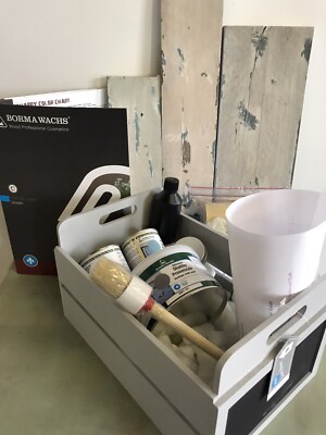 Shabby Chic Boutique Kreidefarbe - komplettes Projektset in Sue Ryder Kiste