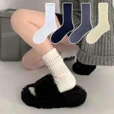 3 Pairs Women's Solid Color Cotton Ankle Floor Socks Hosiery Breathable Trendy  