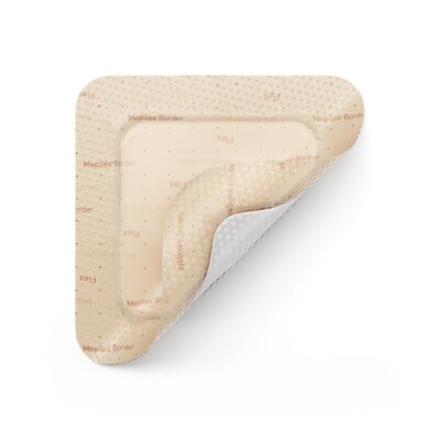 MEPILEX BORDER FLEX Silikon Verbandpflaster 7,5 cm x 7,5 cm 5 Stück Beige