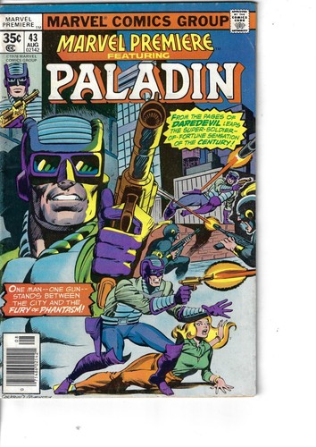 Marvel Premiere 43 Paladin VG/F 1978 Glossy