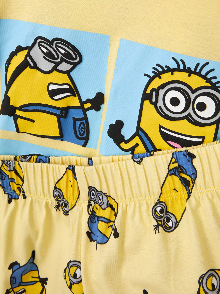 Ladies Pyjamas MINIONS Women 12 to 24 Boxy T-Shirt Tee Shorts