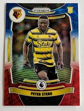 Peter Etebo 2021-22 Panini Prizm Premier League RED WHITE BLUE PRIZM Rookie #267