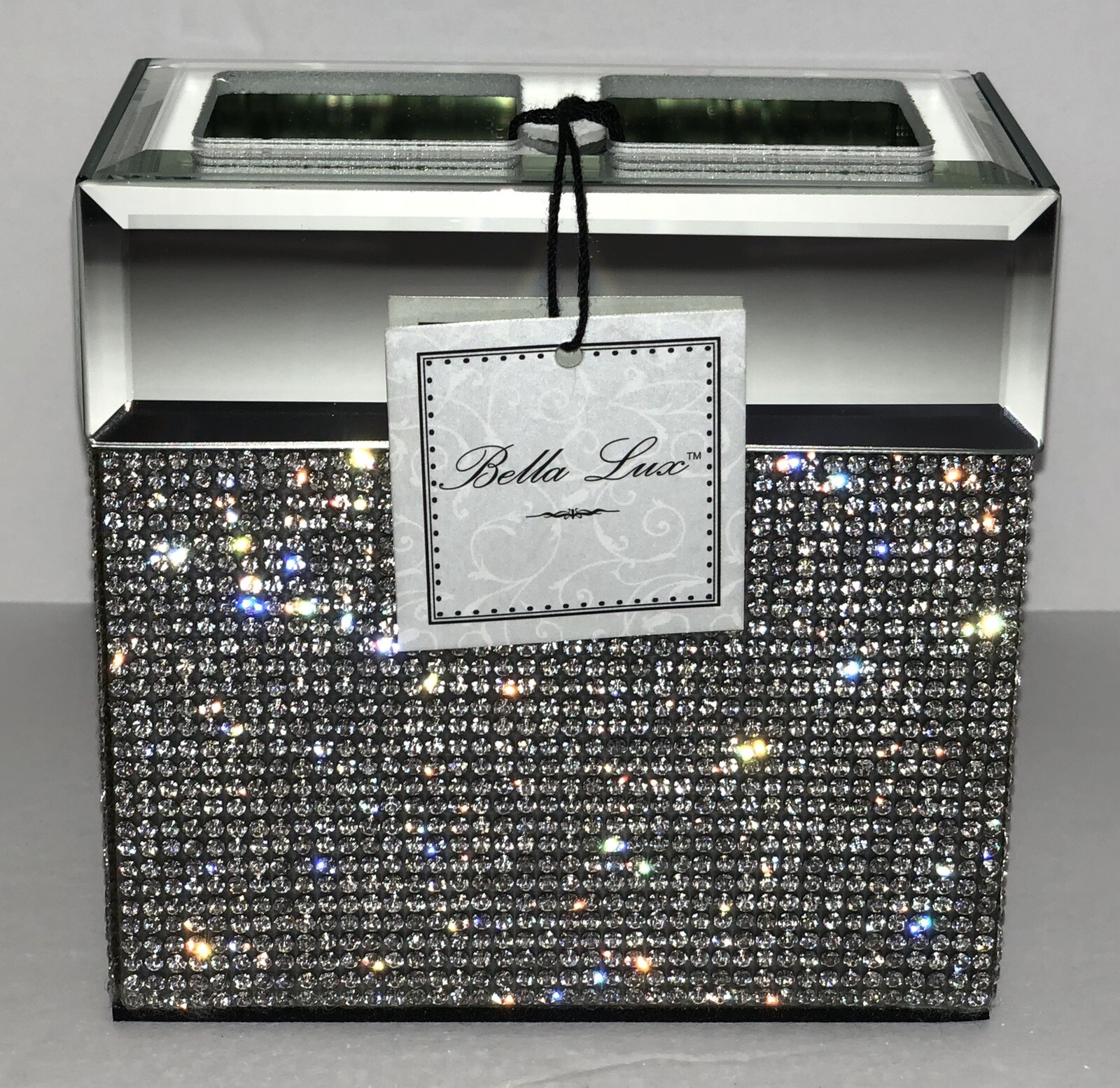 Bella Lux RHINESTONE & MIRRORED TOOTHBRUSH HOLDER Bathroom Accessory