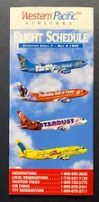 Western Pacific Airlines Timetable Effective April 7, 1996